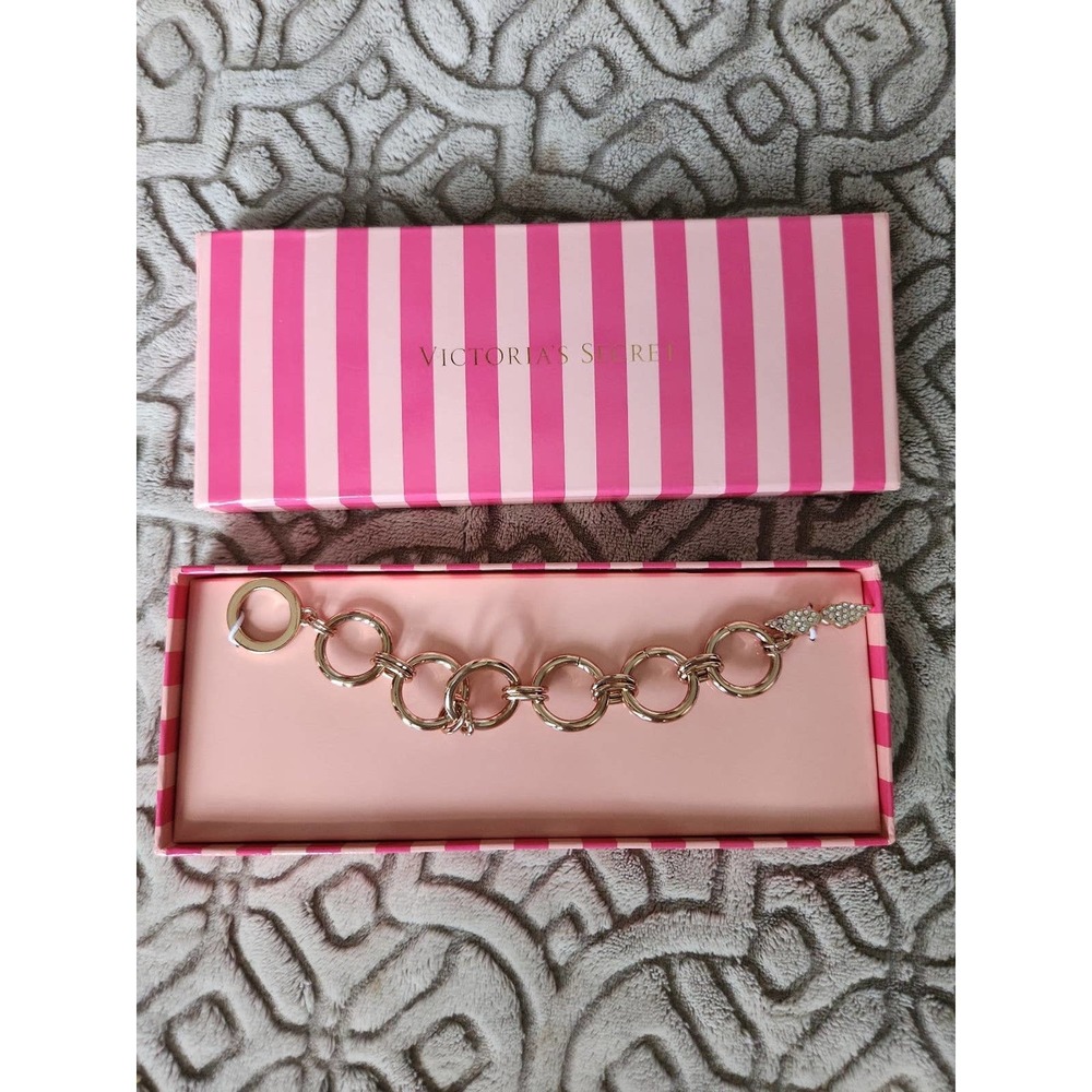 Victoria's Secret rose gold chunky angel wing bracelet